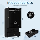 71  Armoire Wardrobe Closet Furniture With 2 Drawers Hanging Rod Cabinet Storage