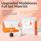 X Nail Gel Kit Medium Square  9-in-one Nail Glue With Mini Uv Light 216pcs 12siz
