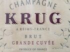 Champagne Krug Brut Grande Cuvee Reims France Vintage French Framed Metal Sign