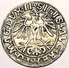 Lithuania   Poland 1550 Silver Half Groschen Rider   Eagle