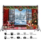 Pnylzzyxh Christmas Window Backdrop 10x10ft Christmas Photo Backdrops For