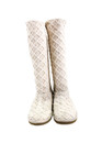 Ugg Womens Buttoned Knee High Flat Comfort Casual Boots Solid White Size 9