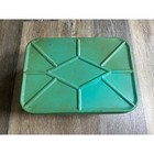 Bread Box Unisex Os Green Vintage Metal Embossed Diamond Storage Tin