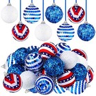 24 Pcs Independence Day Ball Ornament 4th Of July Patriotic Ball Decor Hanging 