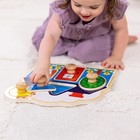 Melissa   Doug First Shapes Jumbo Knob Puzzle  Wooden Peg Puzzle For Toddlers