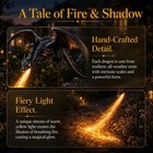 Solar Dragon Fire Garden Light Resin Dragon Outdoor Yard Lawn Halloween Decor