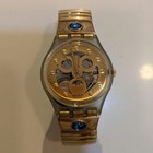 Swatch Wristwatch Skeleton Unisex Gold