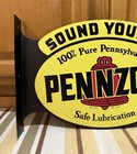 Pennzoil Flange Sign Sound Your Z Double Sided Vintage Style Wall Decor