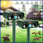 2 4 6 Pack Solar Ultrasonic Animal Repellent Dog Skunk Deer Raccoon For Garden