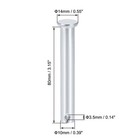 Single Hole Clevis Pins 10mm X 80mm Flat Head Zinc-plating Solid Steel Pin 4pcs