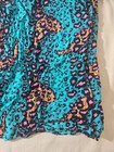 Asos Design Leopard Print Short Sleeve Button Up Shirt M Turquoise Pink Black
