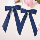2pcs Navy Blue Hair Bows  Large Ribbon Bow Hair Clips For Girls Women Cute Ponyt