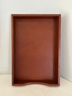 Vintage Coach Brown Leather Valet Desk Letter Tray Catchall Box Organizer