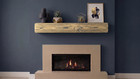 Rustic Floating Mantel  6 x6 x48-72  Solid Pine-grey  Ebony  Oak  Walnut  Cherry