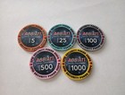 Abbiati Casino Equipment Chip Company Set Of 5 Chips Great For Collection New 