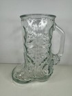 Set Of 4 Clear Glass Cowboy Western Boot Drinking Root Beer Mug 6    Mugs