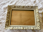 Vintage Photo Picture Frame Lot Ornate Gold White Brass Metal Victorian Decor