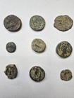 9 Ancient Roman Bronze Coins Lot 2nd   4th Century Ad Uncleaned Authentic