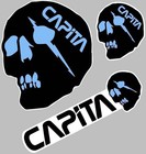 Capita Snowboards Skull Custom 3 Pack Outdoor Die Cut Sticker Decal 6 75  Skull