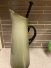 Carlo Moretti Vintage Olive And Black Cased Glass Martini Pitcher And Stirrer