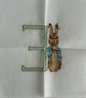 Vintage Handmade Beatrix Potter Cross-stitch 8x8 Block Letter    e    Quilt Pillow