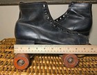 Vintage Chicago Black Men s Roller Skates Size 9 Arrow  not Wood  Wheels No Box