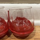 Makers Mark Wax Dipped Rocking Rocks Bourbon Glass- Rubber silicone Lot Of 4