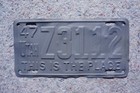 1947 Utah This Is The Place Slogan License Plate