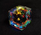 A  Natural Rainbow Color Cube Cut 72 65 Ct Mystic Topaz Loose Gemstone Certified