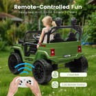 Green 24v Kids Electric Car 4wd 2 Seater Ride On Toy Jeep 3-6mph Truck W  Remote