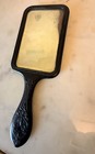 Florence    Antique Black Hand Mirror Black Vanity  please Read  Estate 
