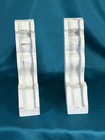 Pair Of Rustic Distressed White Wood Shelf Corbels 8  X 6  X 2 