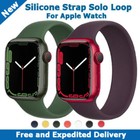 For Apple Watch Band Strap Elastic Series Ultra 8 Se 5 6 7 4 Solo Loop Silicone