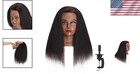 14-16  Real Hair Training Mannequin Head With Clamp For Hair Styling Mastery