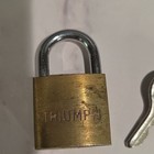 Vintage Triumph Brass Keyed Padlock Gold Body Traditional Shackle W  3 Keys