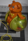 1978 Quaker Oats Fisher Price 642 Usa Bob Along Bear Pull Toy Vintage Baby