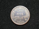      Coin Sale         Very Fine - Extra Fine 1863 Civil War Token    i-o-u     52us