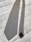 Brooks Brothers Makers All Silk Neck Tie Navy  Blue  Gold Geometic Pattern  Usa