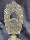 Art Deco Perfume Bottle Made In Czechoslovakia Glass Cut Crystal With Stopper