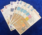 Slovenia 8-note Lot 1992 Circulated 520 Tolarjev 4x100 2x50 2x10 Free Shipping