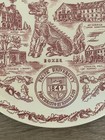 Vintage Vernon Kilns Pacific University Oregon Souvenir Plate 10 1 2  Red