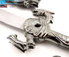 10  Novelty Fantasy Dragon Dagger Blade Knife Sword - Deep Blue