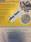 Carco Winch Model J-10 Brochure Allis Chalmers Hd-21 Crawler Bulldozer Tractor