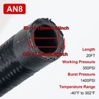 8an Fuel Line Hose Kit 20ft 8an Nylon Stainless Steel Braided Fuel Line Hose Fit