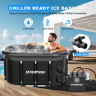 Ice Bath Tub For Cold Plunge 148gal Long Ice Pod With Lid   Cover 2 Drain Valves