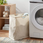 Brightroom Canvas Laundry Hamper Beige 80l Open-top No Assembly
