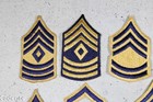 Us Post Ww2 Korean War Era Army Chevron Rank Patch Lot  Small  Blue   Gold Oa824