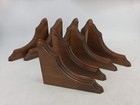 Lot Of 8 Solid Wood 6 75  Shelf Brackets Corbels Decorative Wall Supports  New 