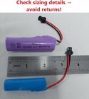 3 7v 2500mah Li Ion Rechargeable Battery 2 Pack Large Size 0 7 2 67inch With Sm
