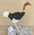 Ostrich Of Calcite  White Quartz  Obsidian   8 1 2 - Peter Muller